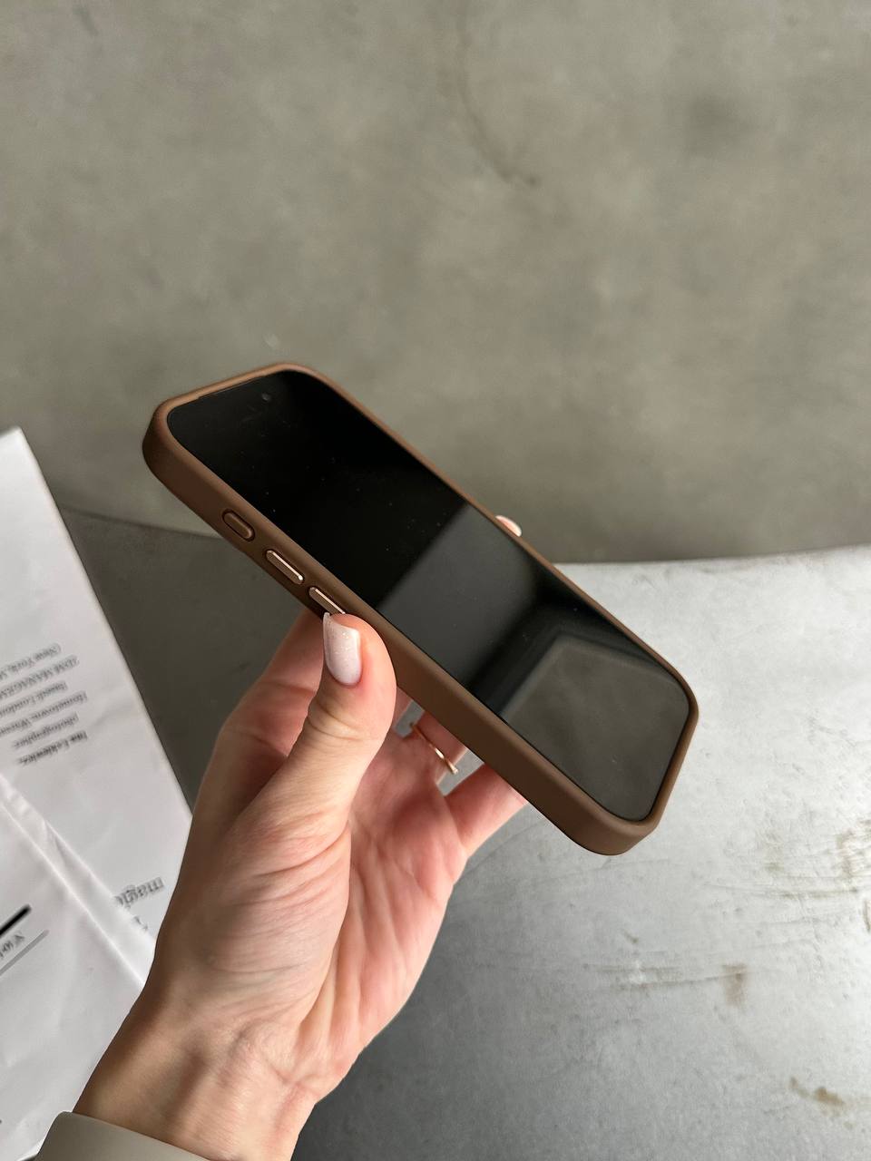 Чохол матовий з Magsafe на iPhone 17 Pro Brown