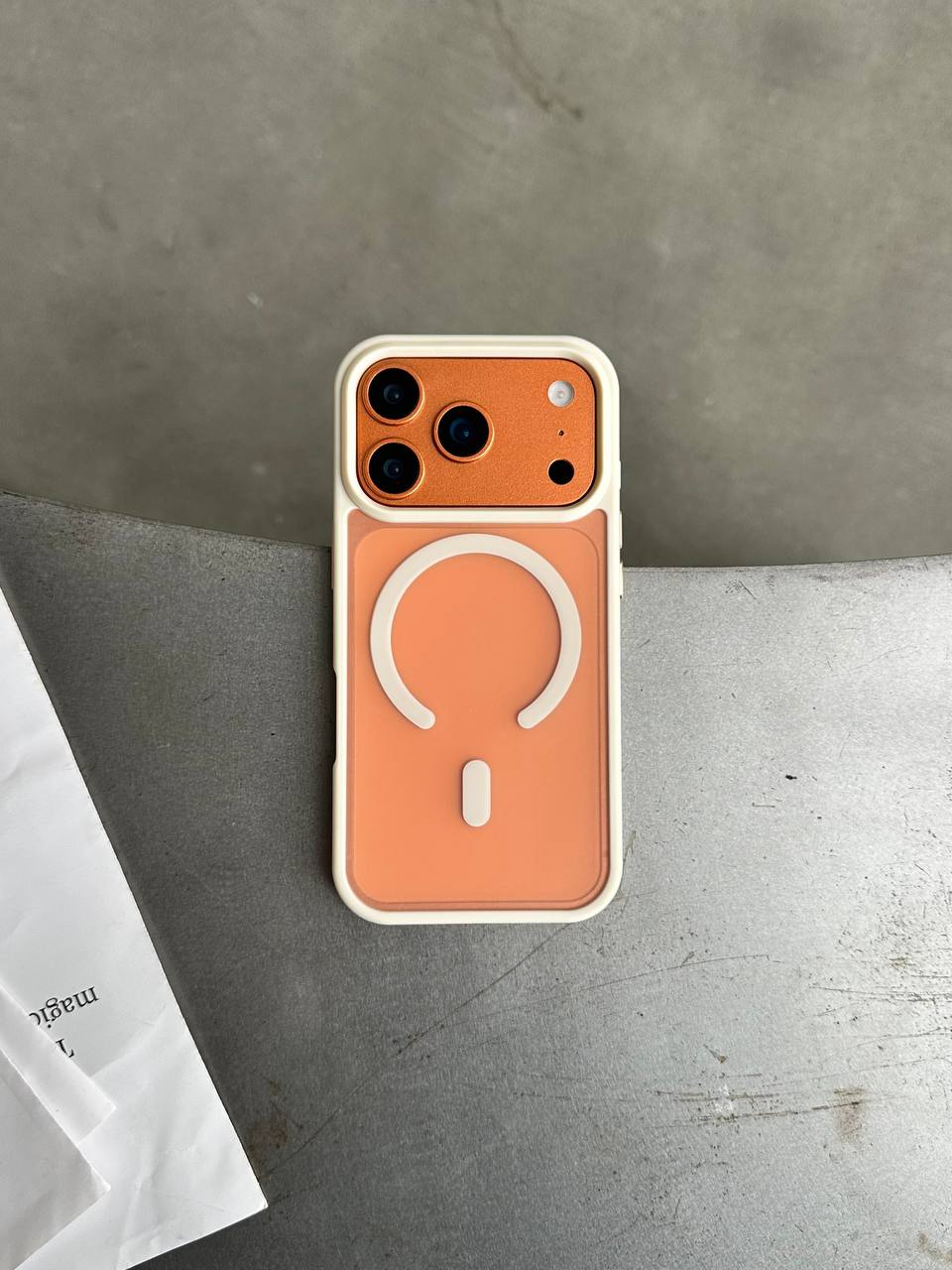 Чохол матовий з Magsafe на iPhone 17 Pro Max Beige