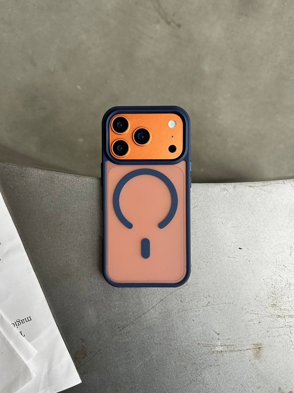 Чехол матовый с Magsafe на iPhone 17 Pro Max Dark Blue