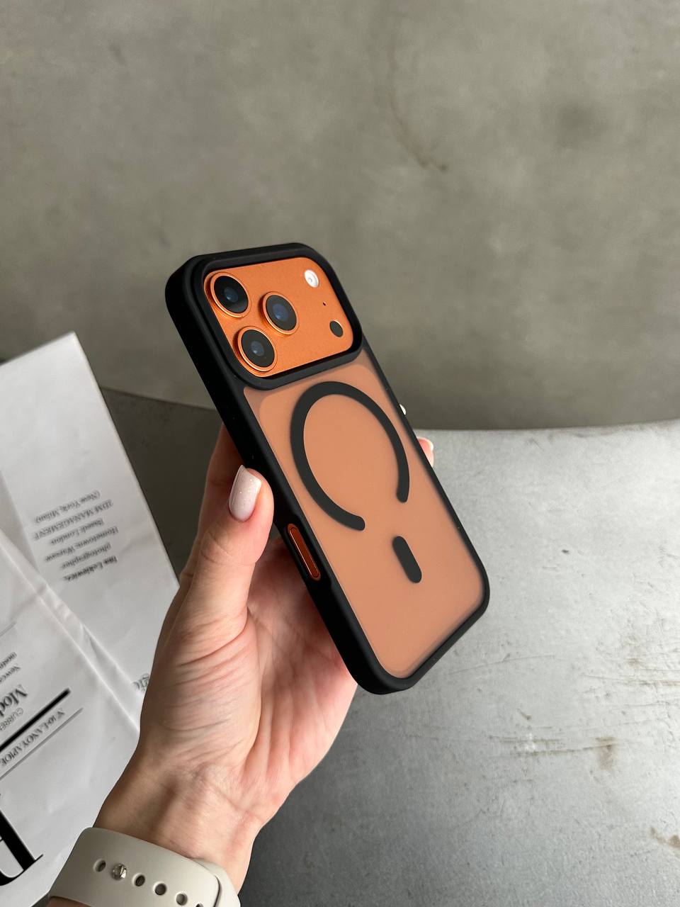 Чохол матовий з Magsafe на iPhone 17 Pro Black