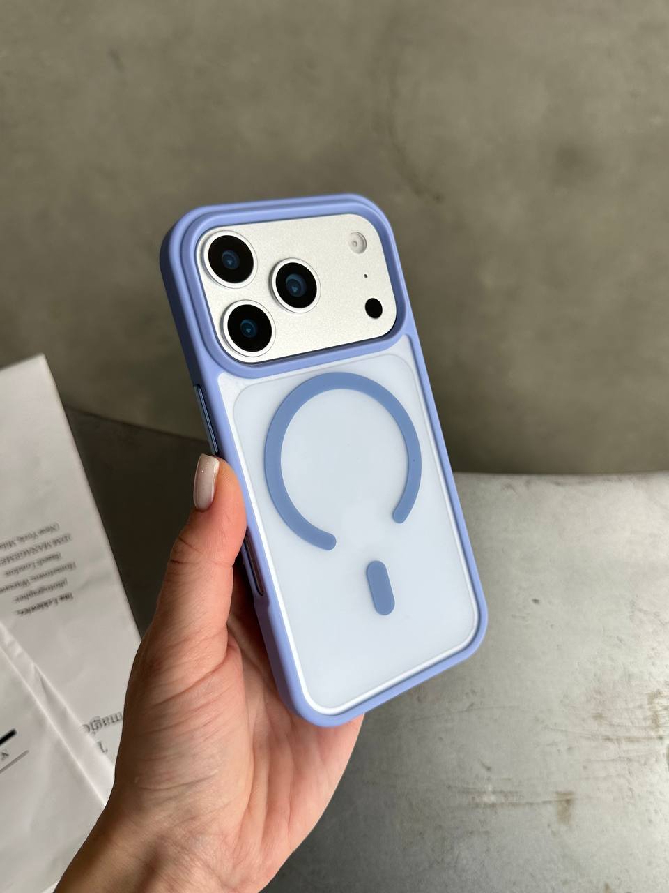 Чохол матовий з Magsafe на iPhone 17 Pro Blue