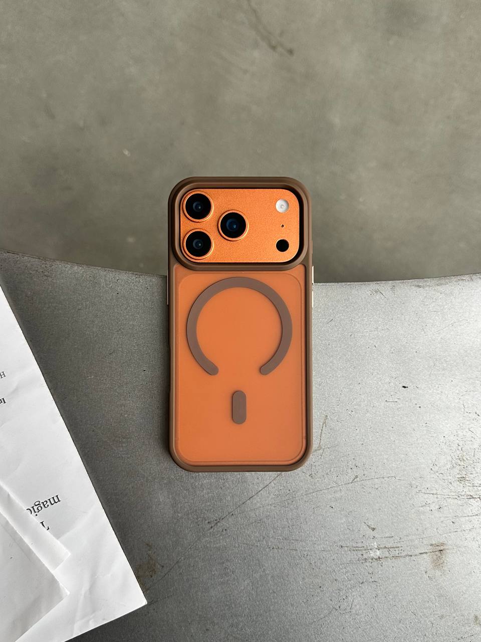 Чохол матовий з Magsafe на iPhone 17 Pro Brown