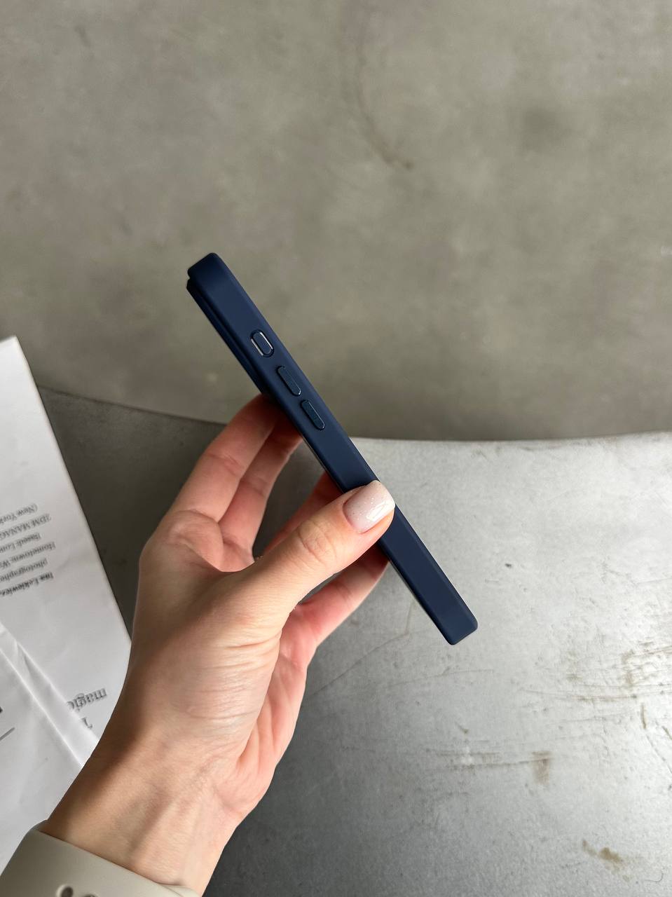 Чехол матовый с Magsafe на iPhone 17 Pro Max Dark Blue