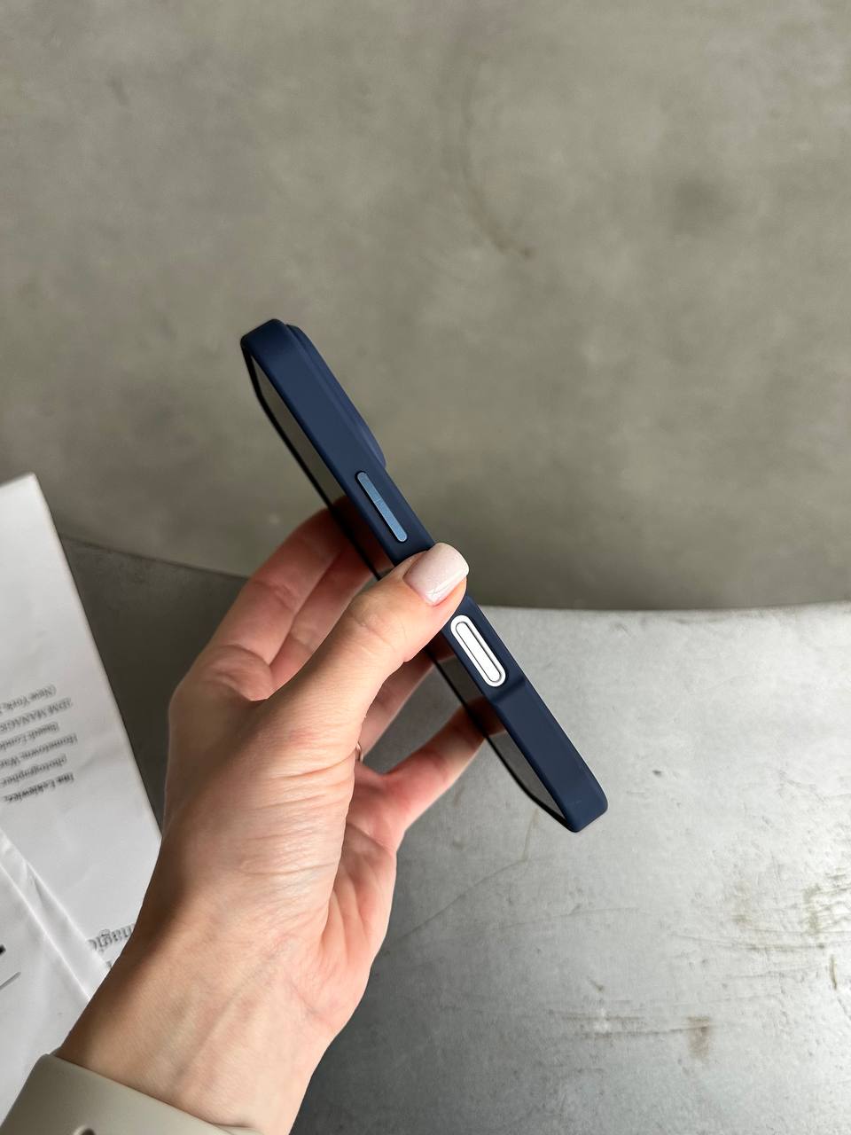 Чехол матовый с Magsafe на iPhone 17 Pro Max Dark Blue