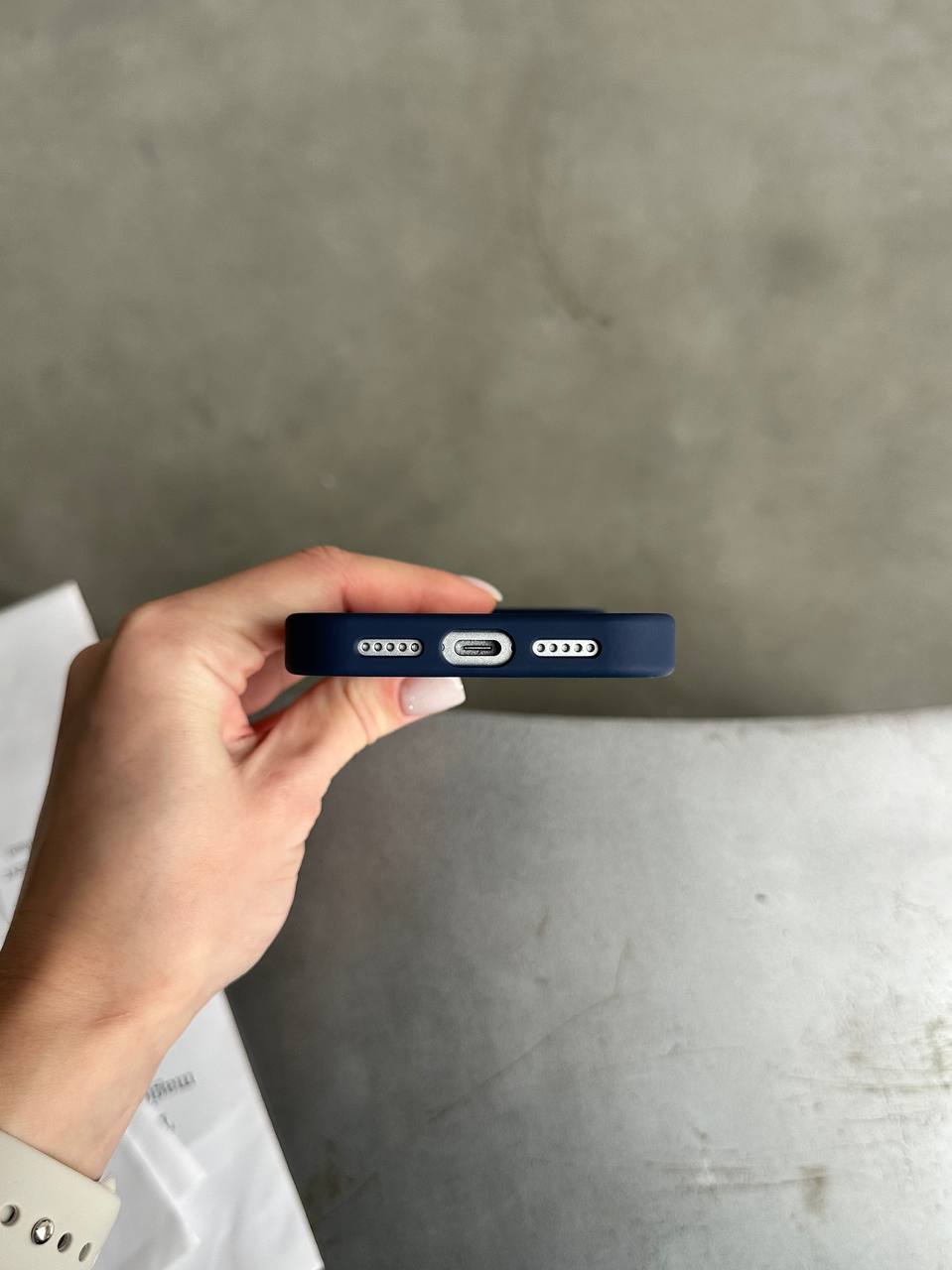 Чехол матовый с Magsafe на iPhone 17 Pro Max Dark Blue