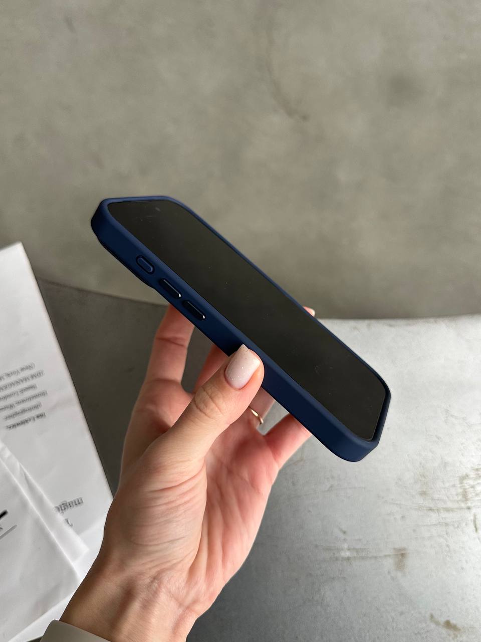 Чехол матовый с Magsafe на iPhone 17 Pro Max Dark Blue