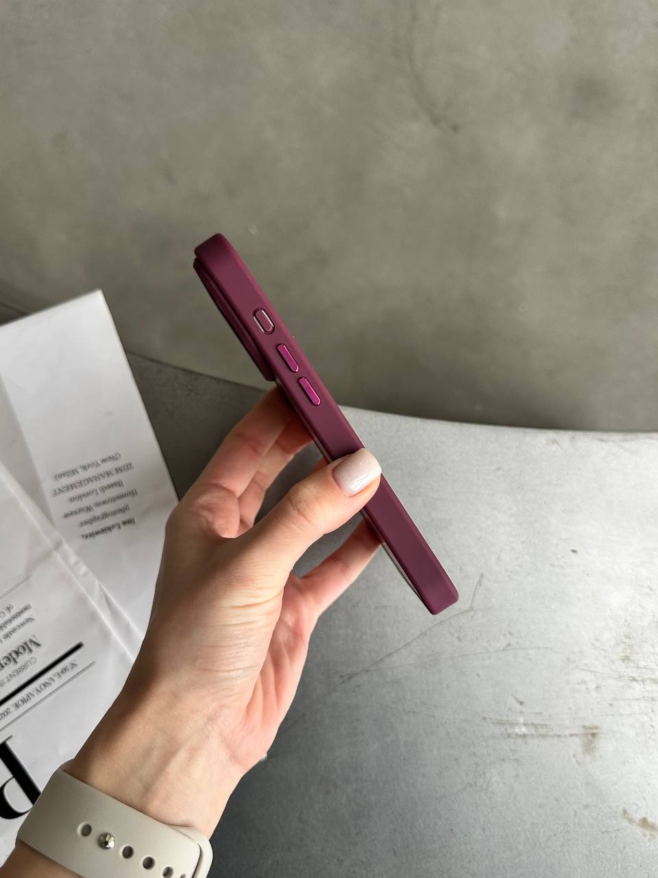 Чохол матовий з Magsafe на iPhone 17 Pro Wine