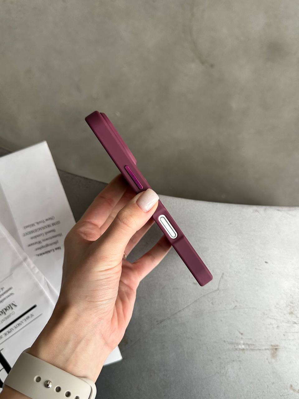 Чохол матовий з Magsafe на iPhone 17 Pro Wine