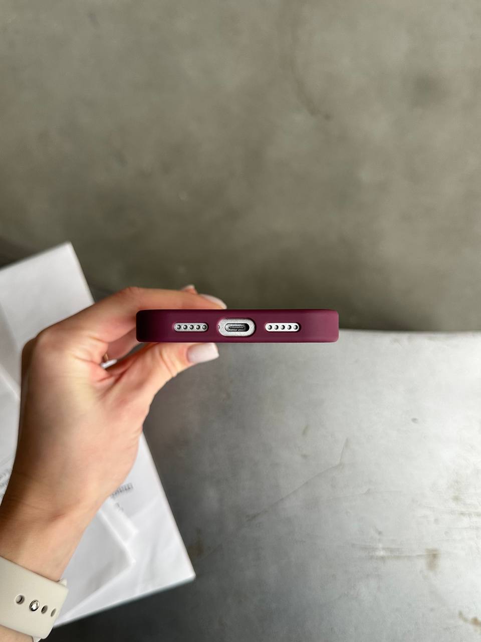 Чохол матовий з Magsafe на iPhone 17 Pro Wine