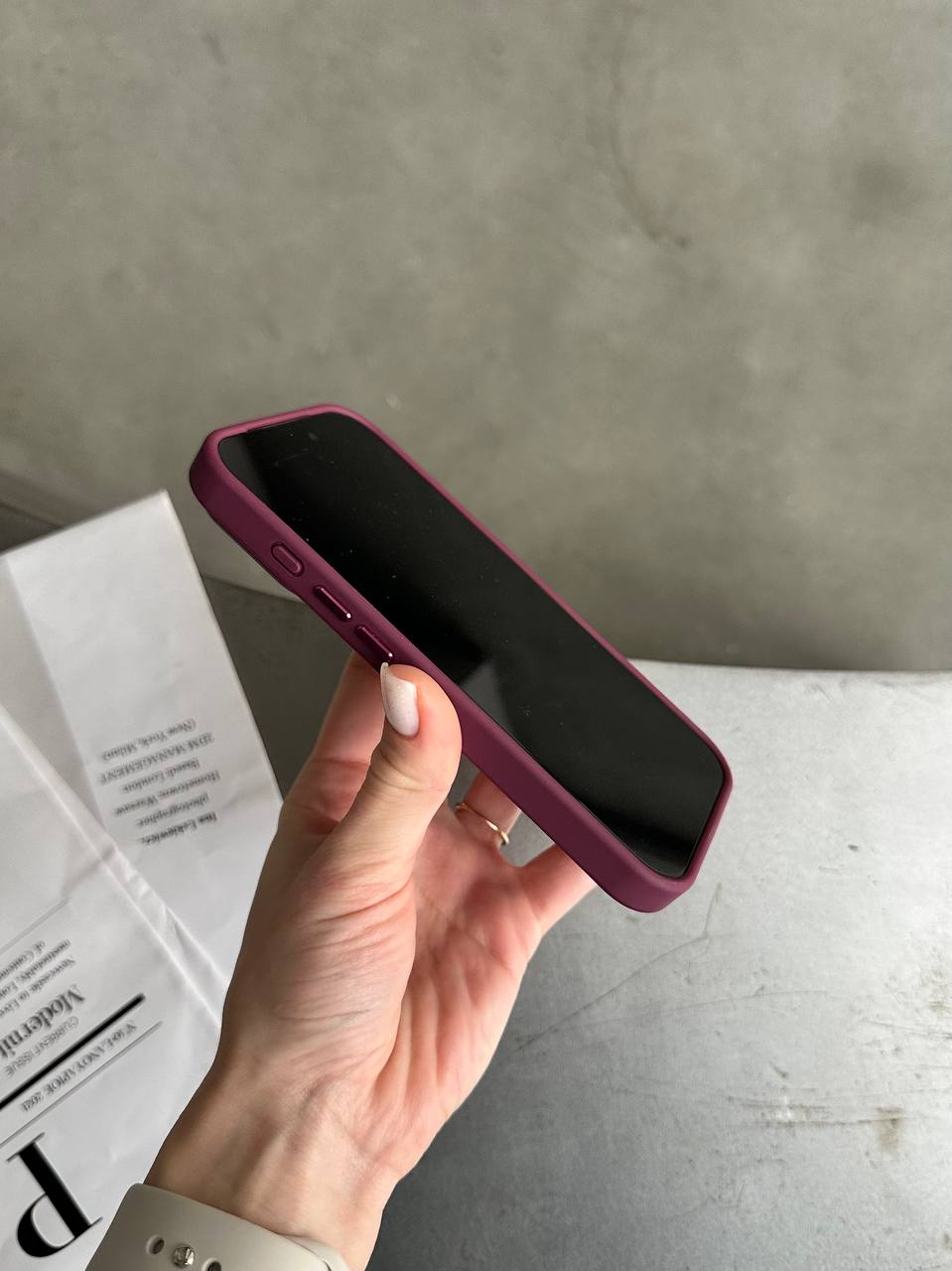 Чохол матовий з Magsafe на iPhone 17 Pro Wine