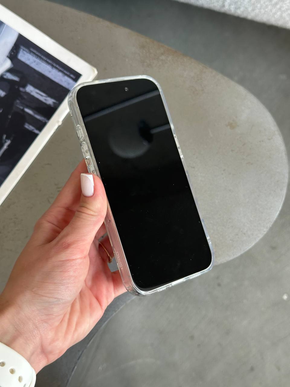 Чехол прозрачный Bow Case с бантиками на iPhone 15 Pro Max