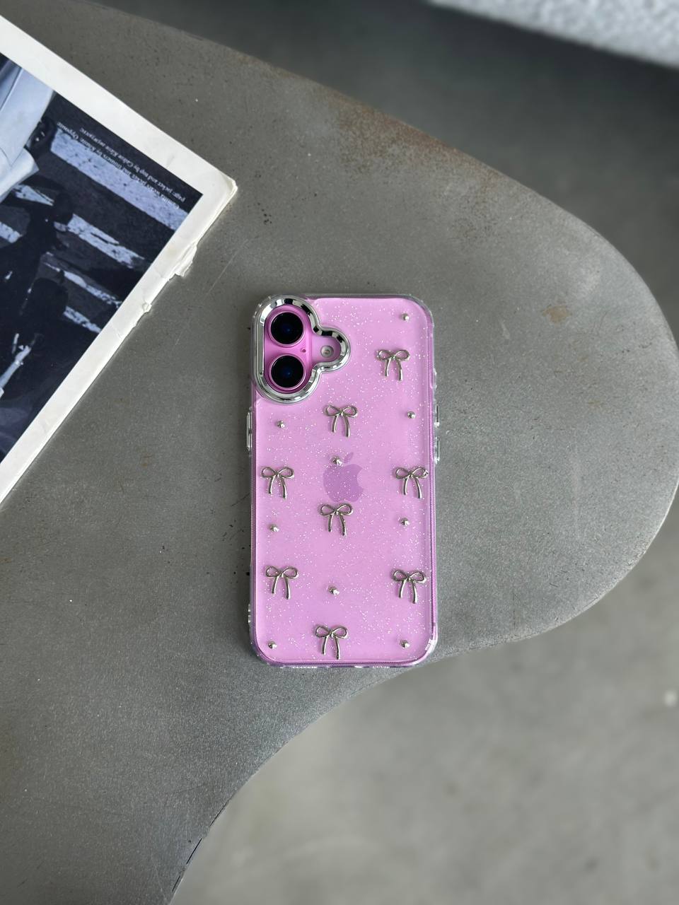 Чохол прозорий Bow Case з бантиками на iPhone 17