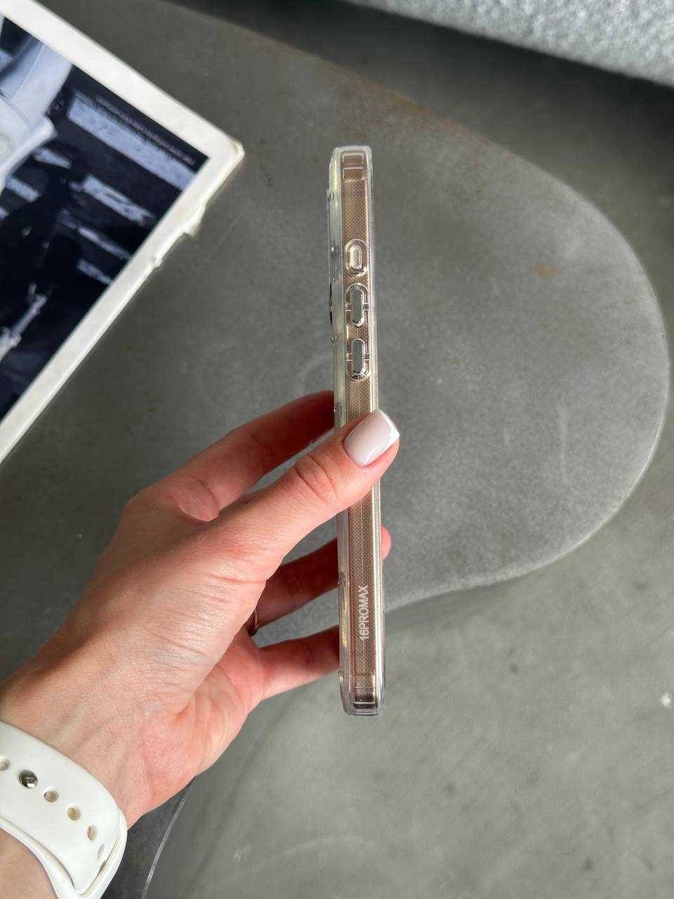 Чехол прозрачный Bow Case с бантиками на iPhone 16 Pro Max