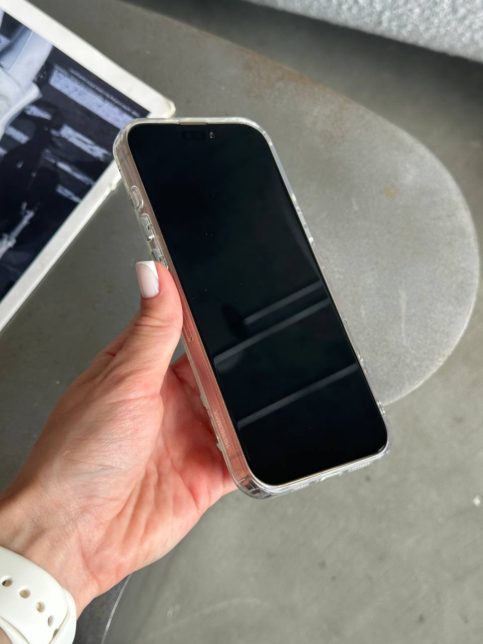 Чехол прозрачный Bow Case с бантиками на iPhone 16 Pro Max