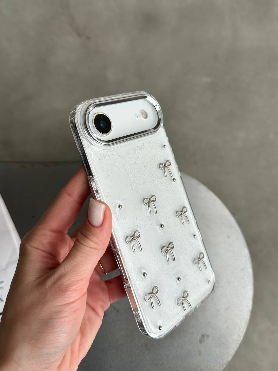 Чехол прозрачный Bow Case с бантиками на iPhone 17 Air