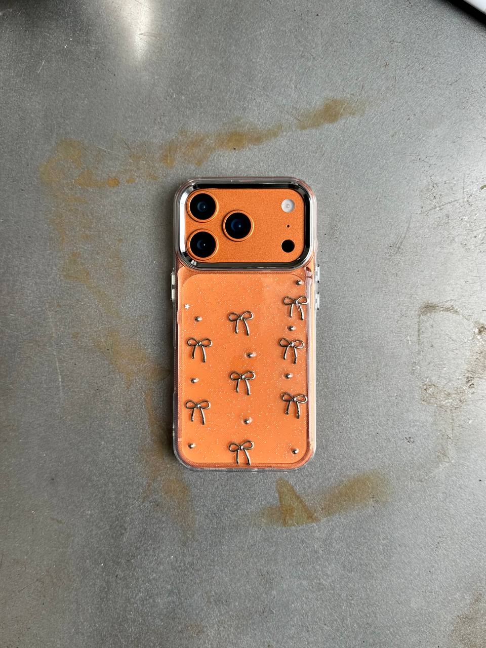 Чехол прозрачный Bow Case с бантиками на iPhone 17 Pro