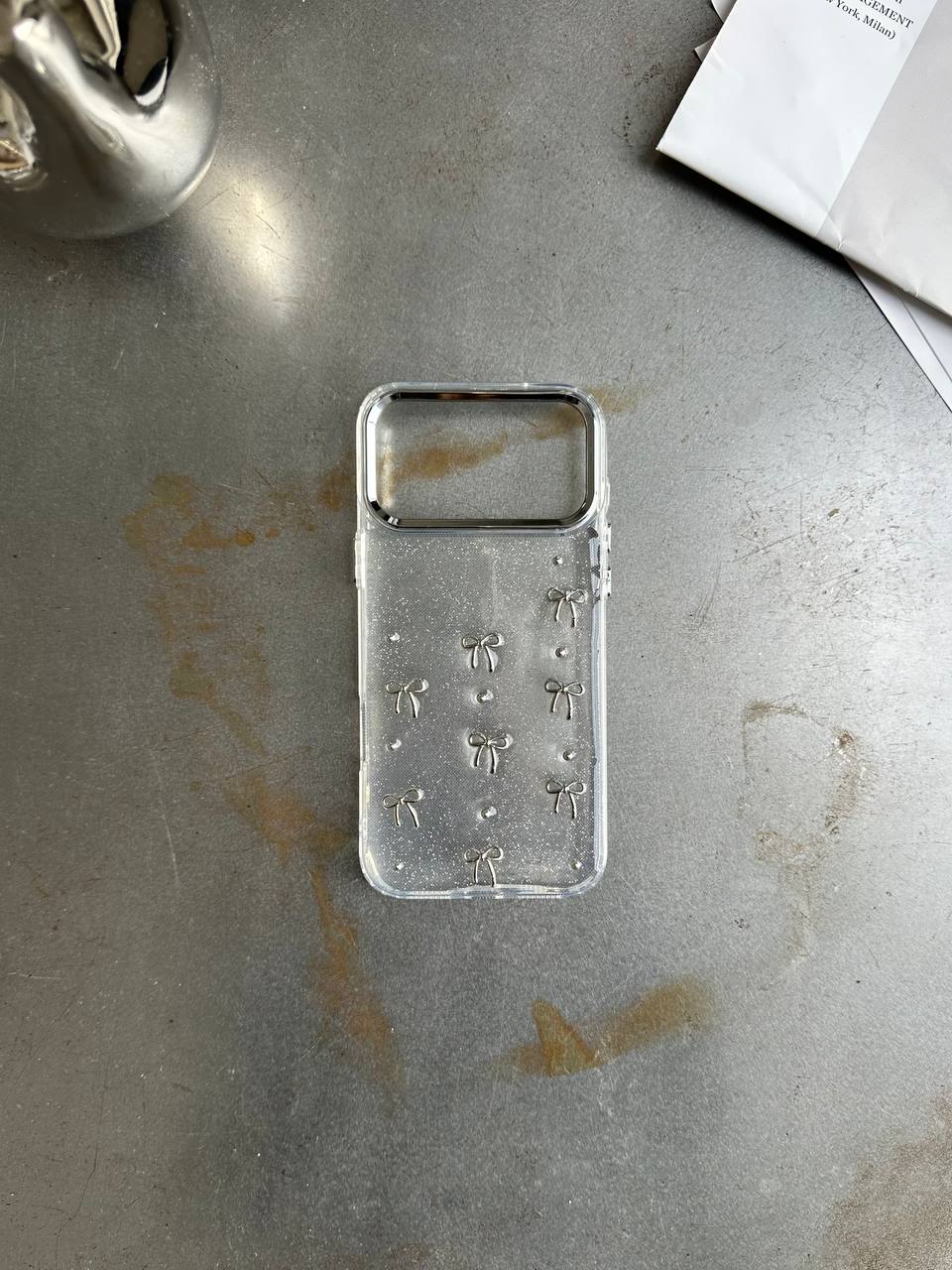 Чохол прозорий Bow Case з бантиками на iPhone 17 Pro Max