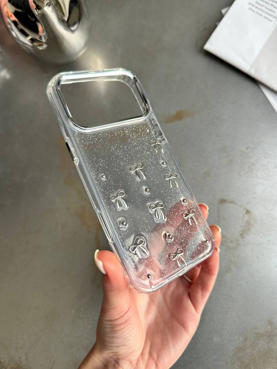 Чохол прозорий Bow Case з бантиками на iPhone 17 Pro Max