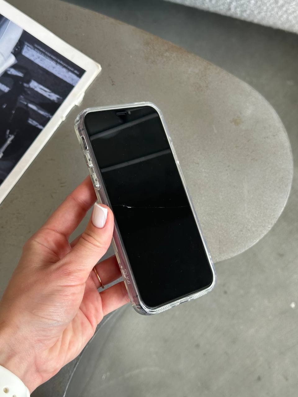 Чехол прозрачный Bow Case с бантиками на iPhone X/XS
