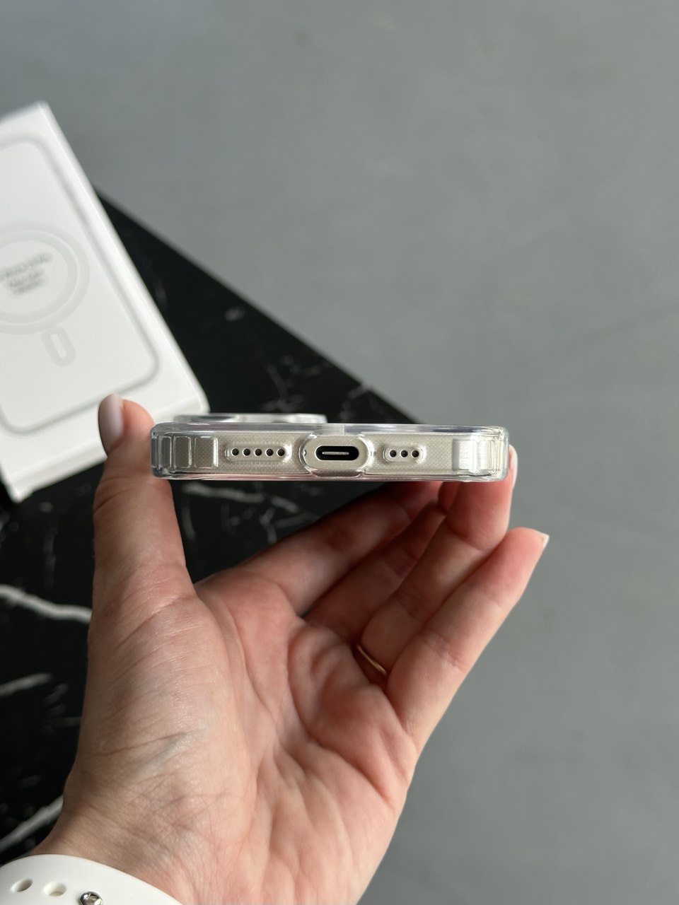 Чехол прозрачный Clear Case с Magsafe на iPhone 13 Pro Max