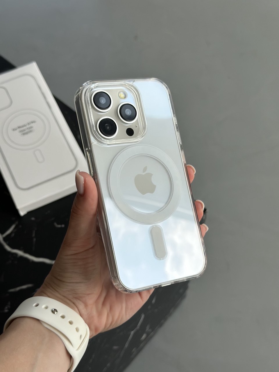 Чехол прозрачный Clear Case с Magsafe на iPhone 13 Pro Max