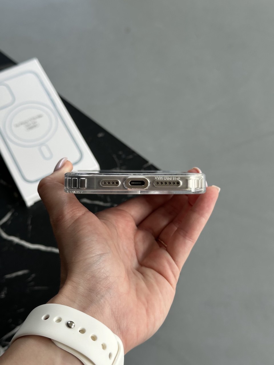 Чохол прозорий Clear Case з Magsafe на iPhone 15 Pro Max