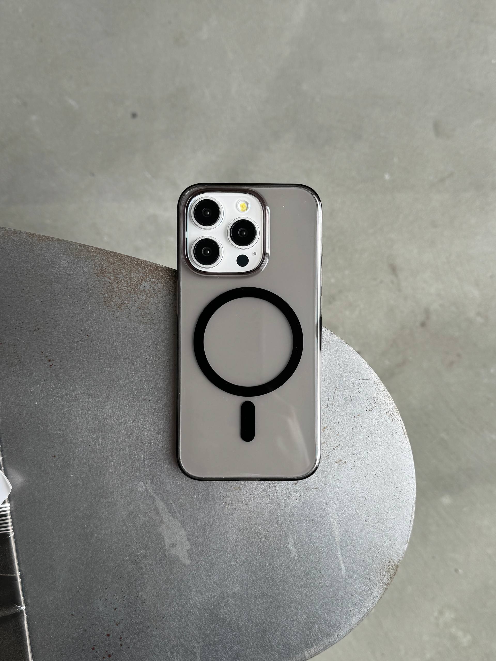 Чехол прозрачный Crystal case с Magsafe на iPhone 12 Pro Max Black