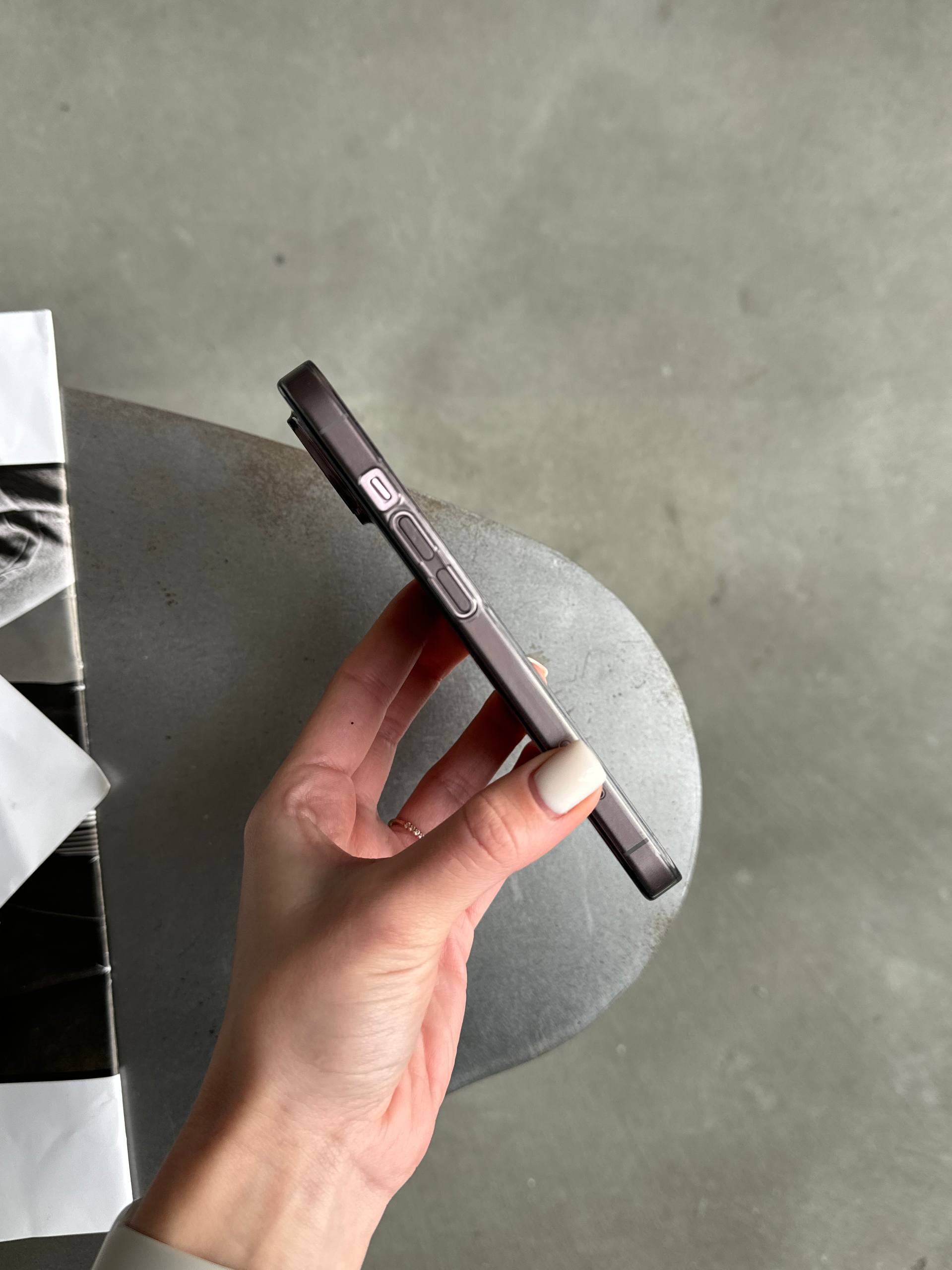 Чехол прозрачный Crystal case с Magsafe на iPhone 13 / 14 Black