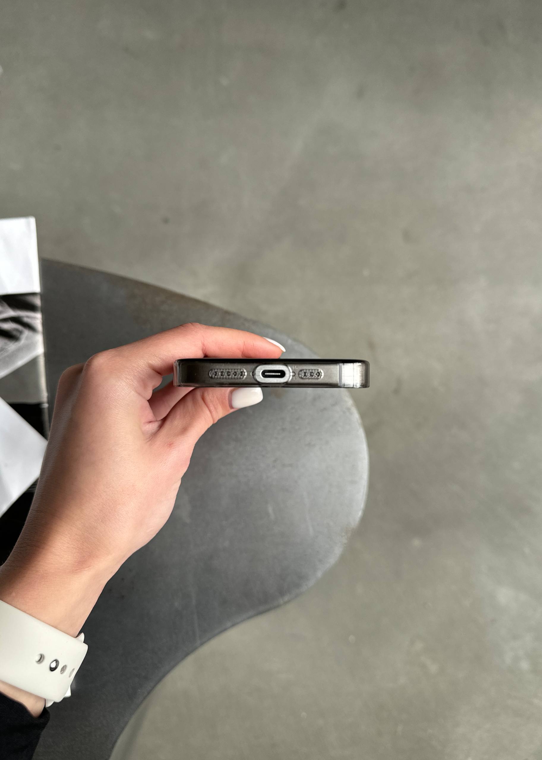 Чехол прозрачный Crystal case с Magsafe на iPhone 13 Pro Black