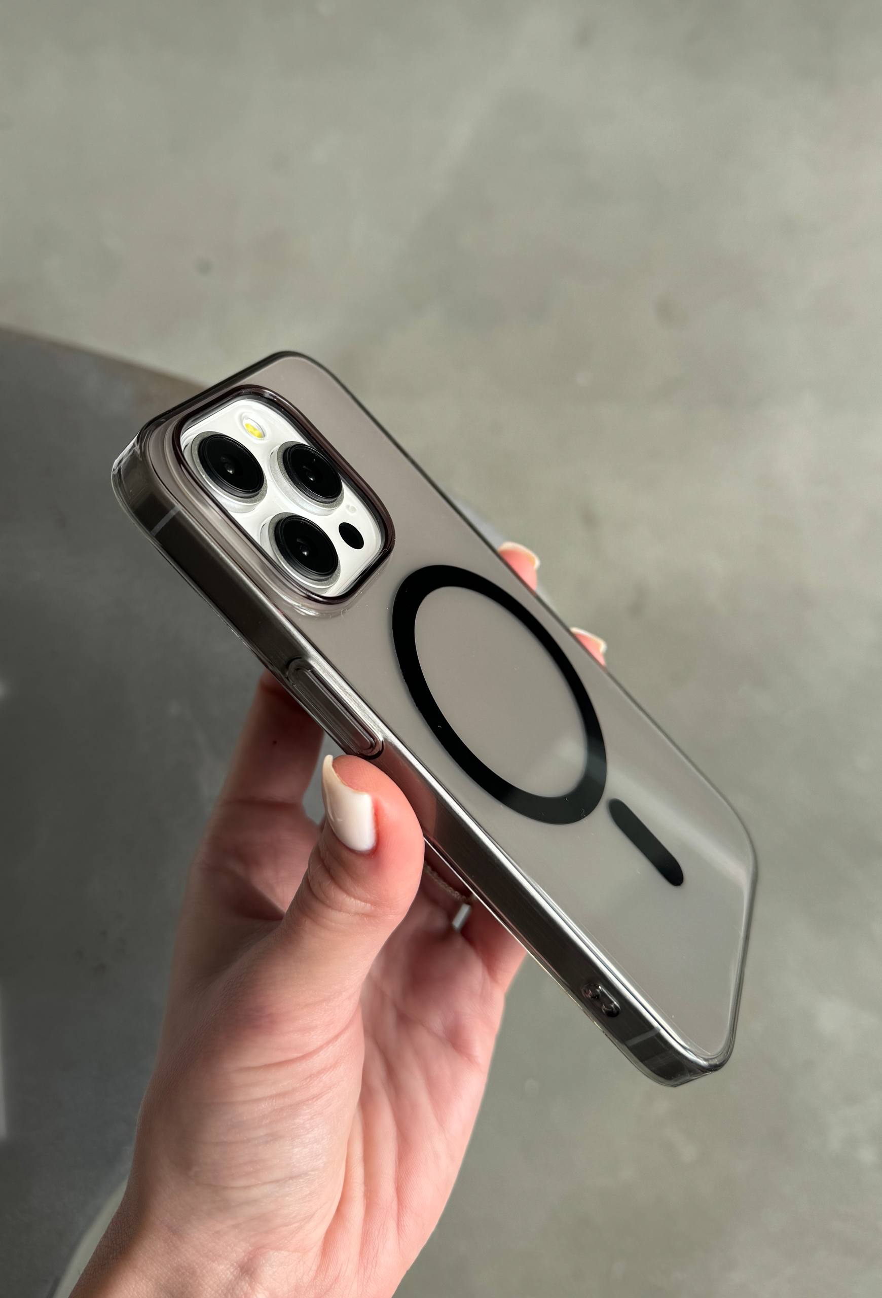 Чехол прозрачный Crystal case с Magsafe на iPhone 13 Pro Black