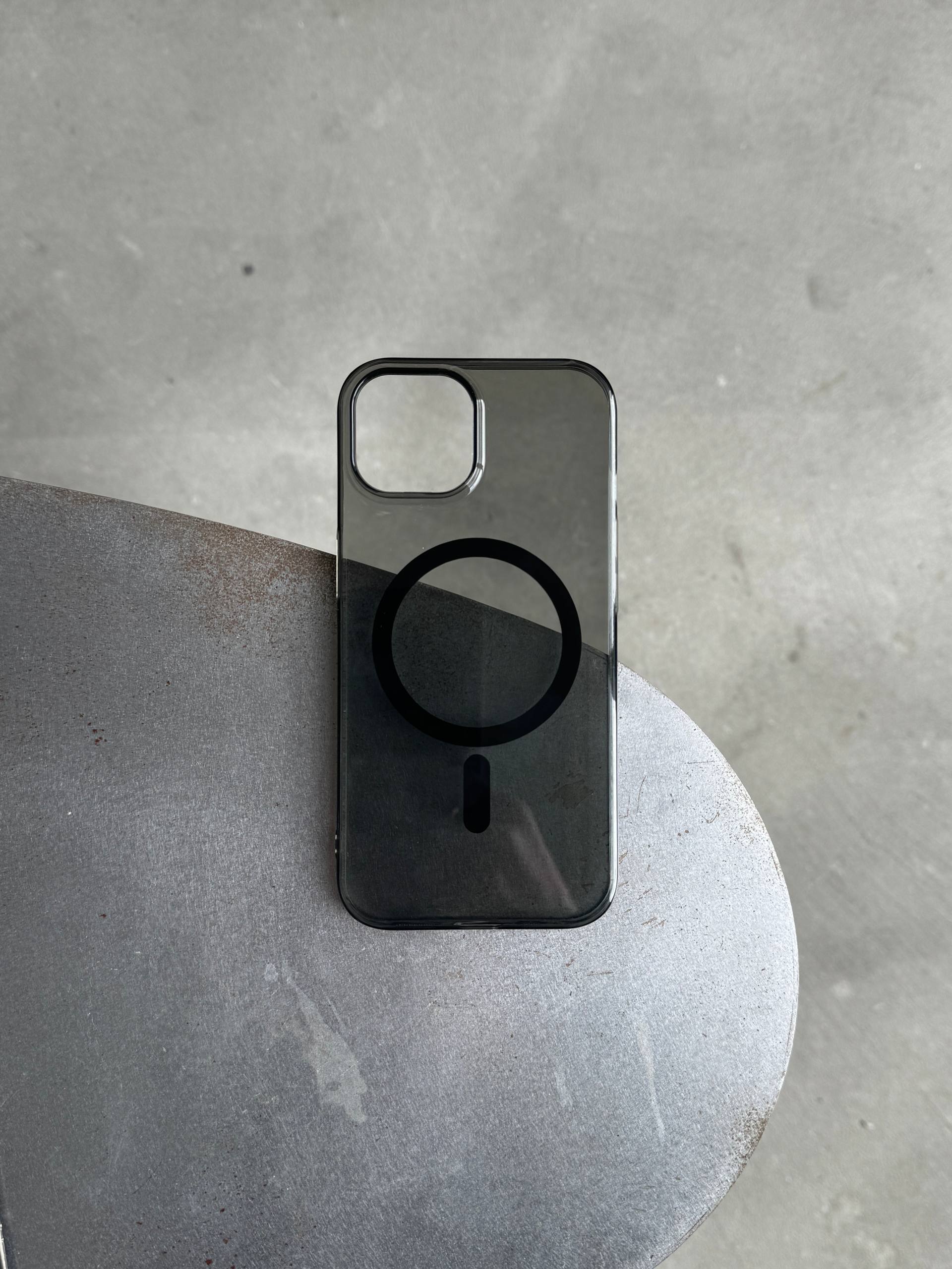 Чехол прозрачный Crystal case с Magsafe на iPhone 13 / 14 Black