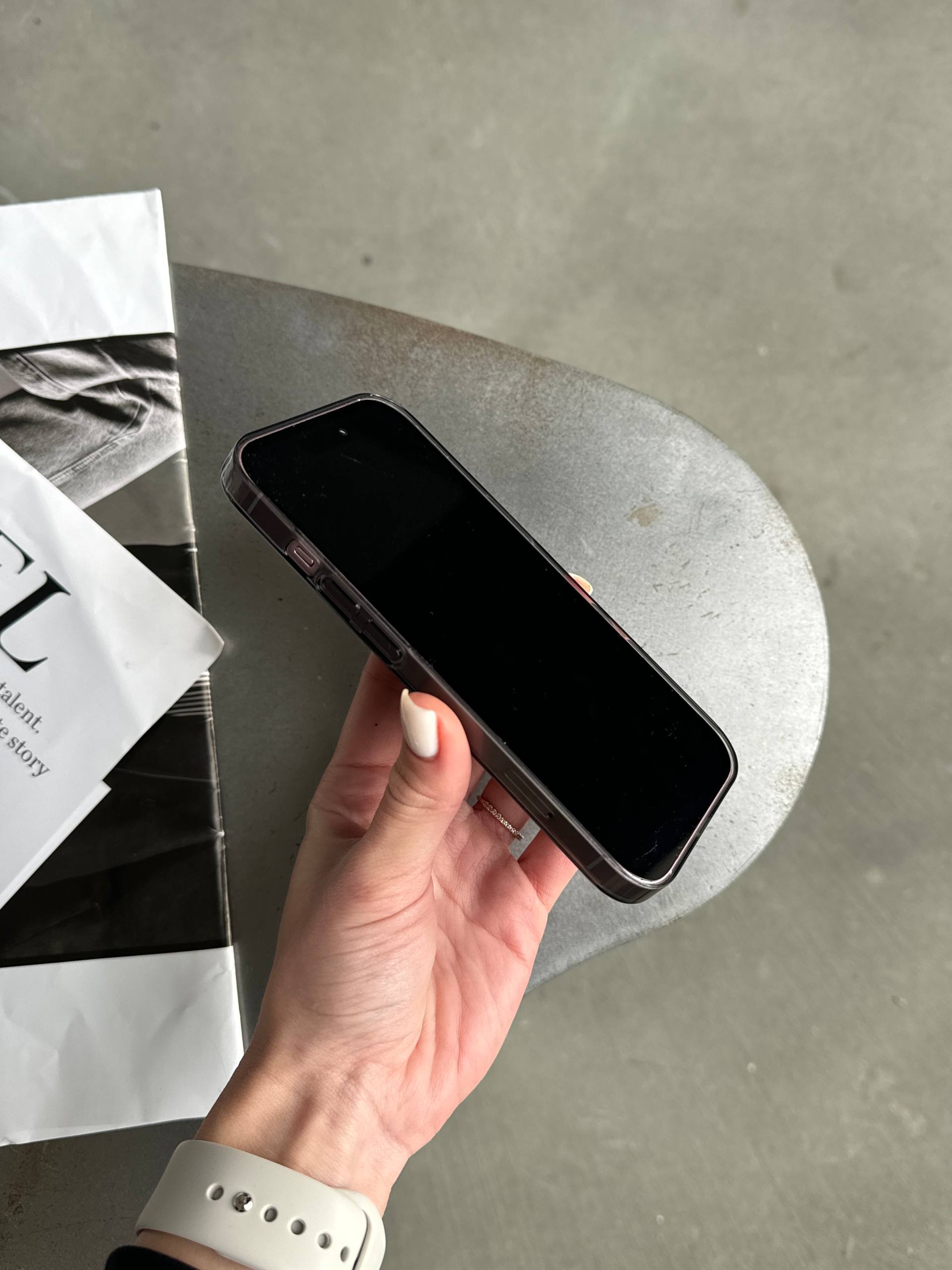 Чехол прозрачный Crystal case с Magsafe на iPhone 13 / 14 Black