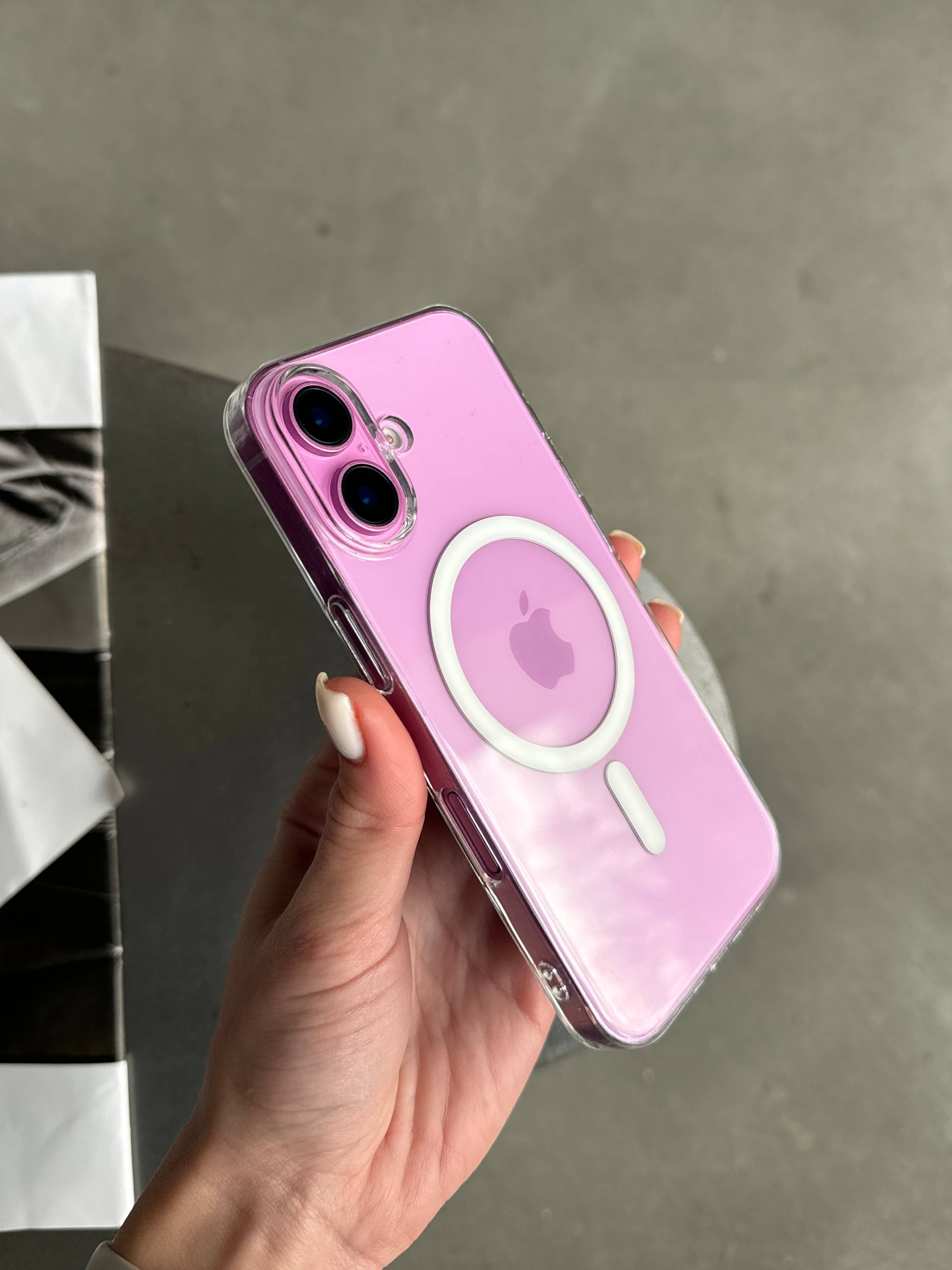 Чехол прозрачный Crystal case с Magsafe на iPhone 16+