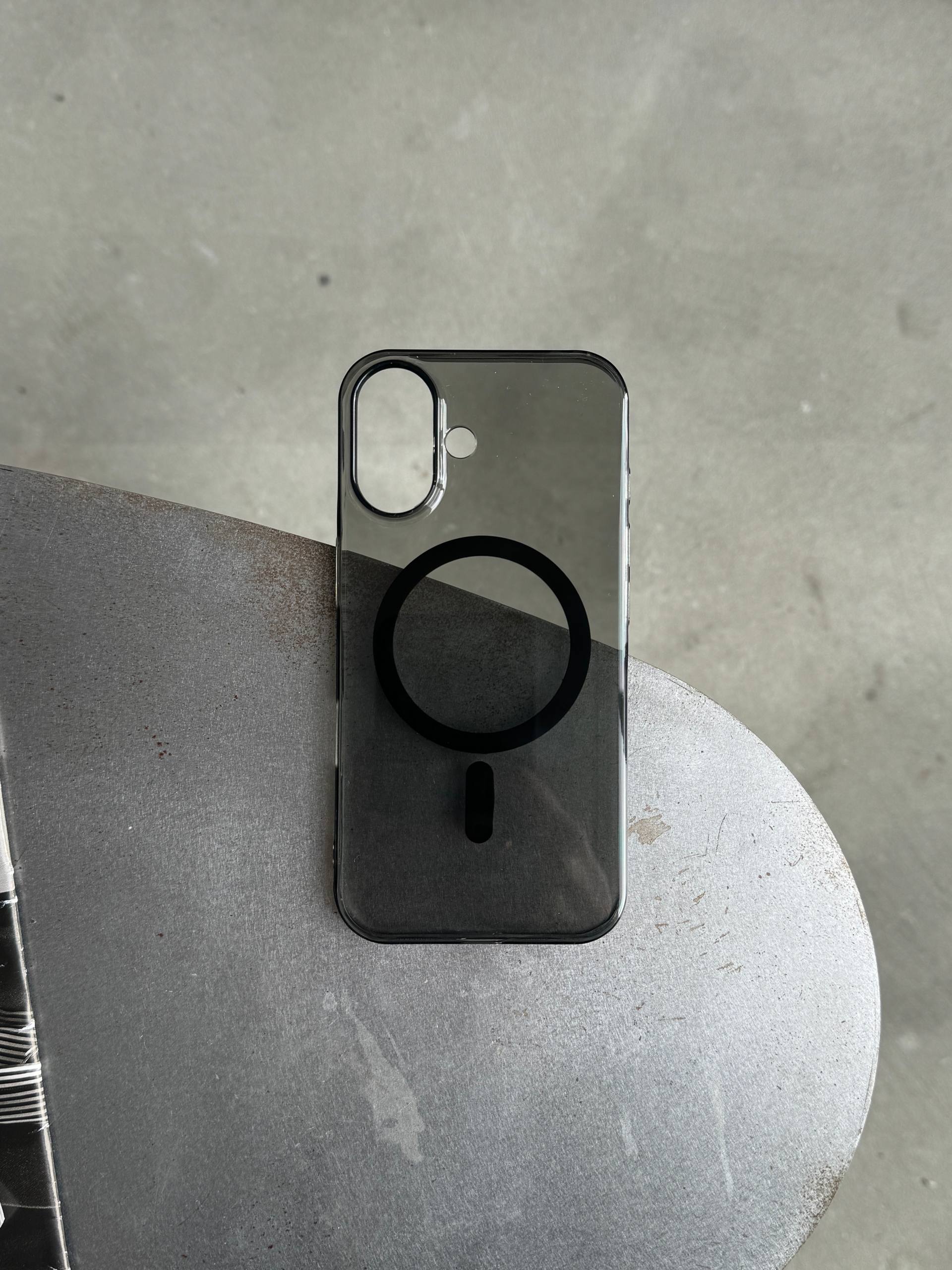 Чехол прозрачный Crystal case с Magsafe на iPhone 16+ Black