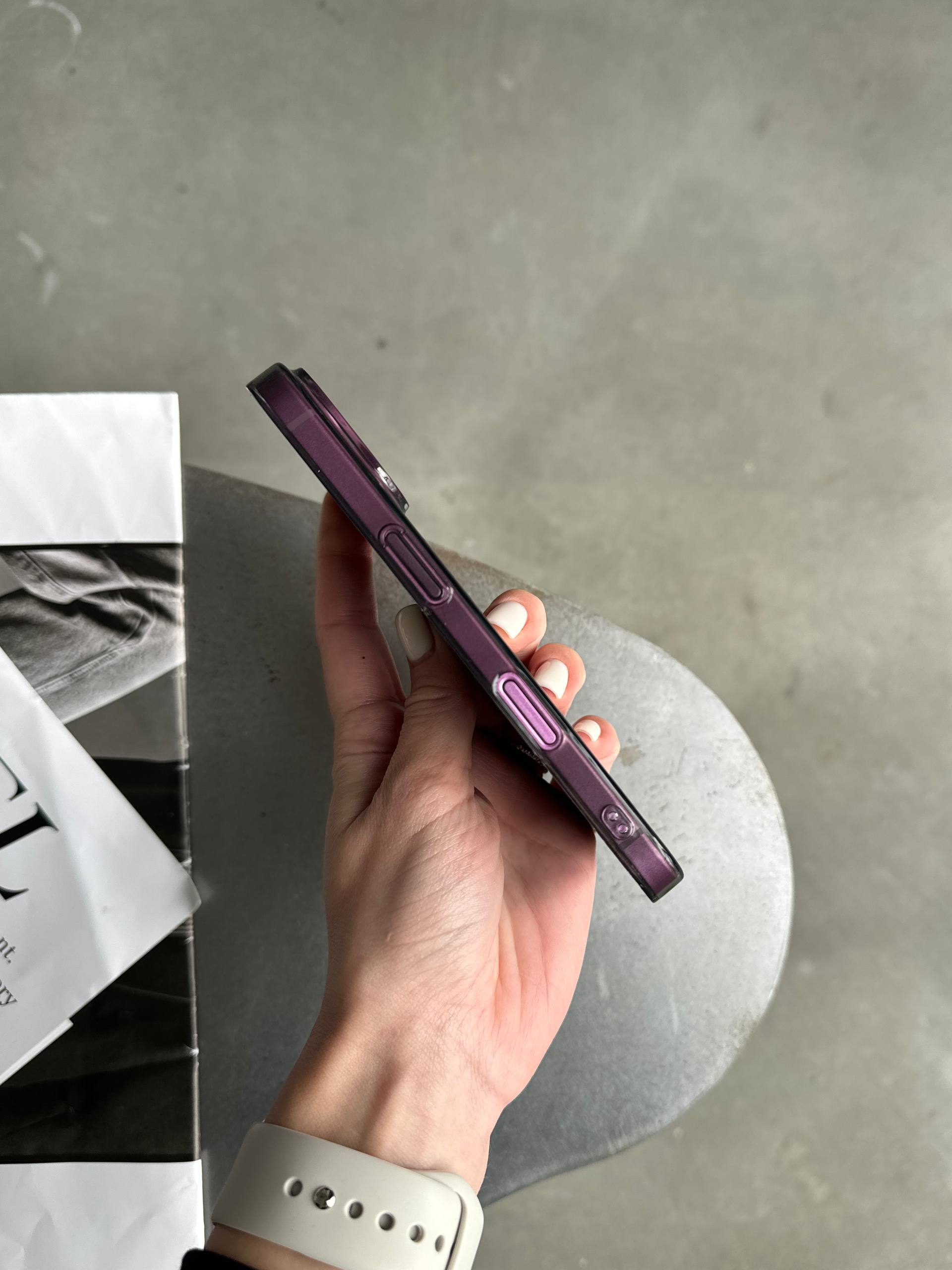 Чехол прозрачный Crystal case с Magsafe на iPhone 16 Pro Black