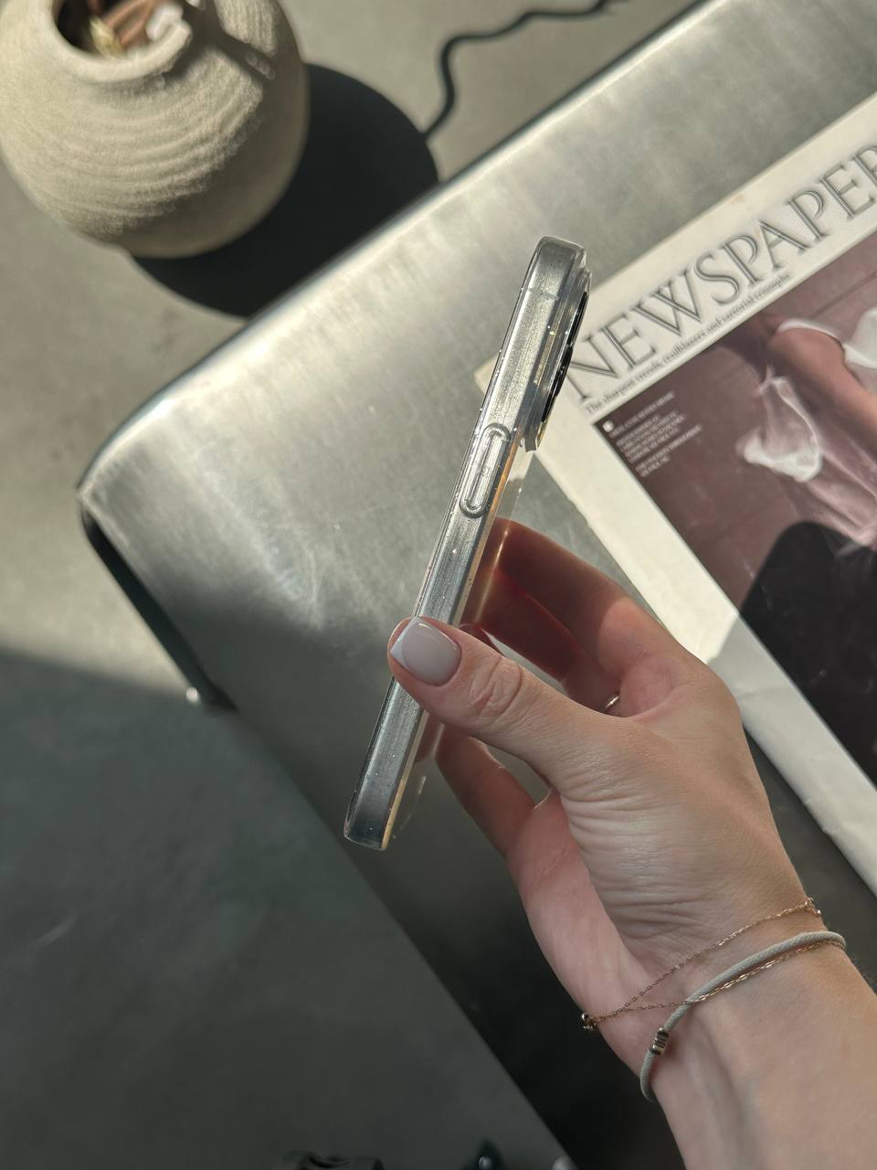 Чохол прозорий Glitter з блискітками на iPhone 12 / 12 Pro