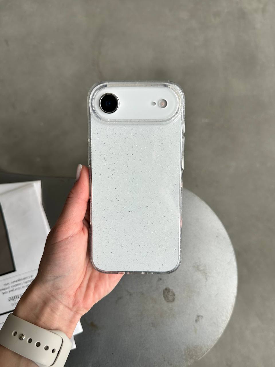 Чехол прозрачный Glitter с блестками на iPhone 17 Air