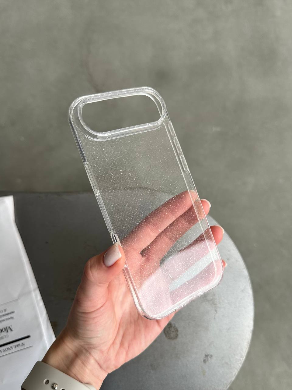 Чехол прозрачный Glitter с блестками на iPhone 17 Air