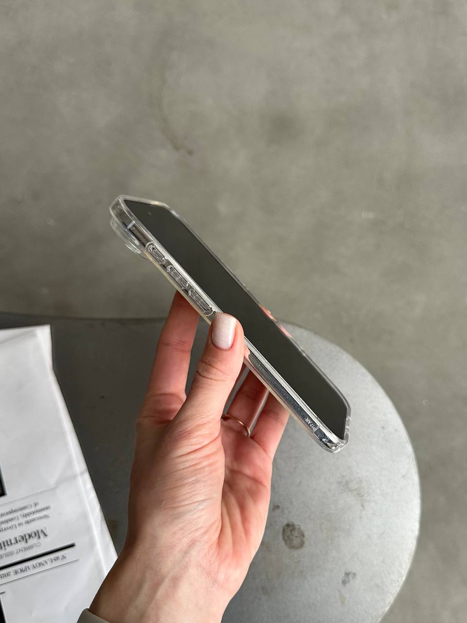 Чехол прозрачный Glitter с блестками на iPhone 17 Air