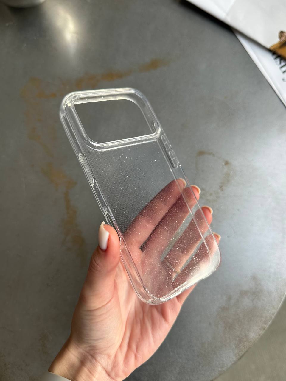 Чехол прозрачный Glitter с блестками на iPhone 17 Pro Max