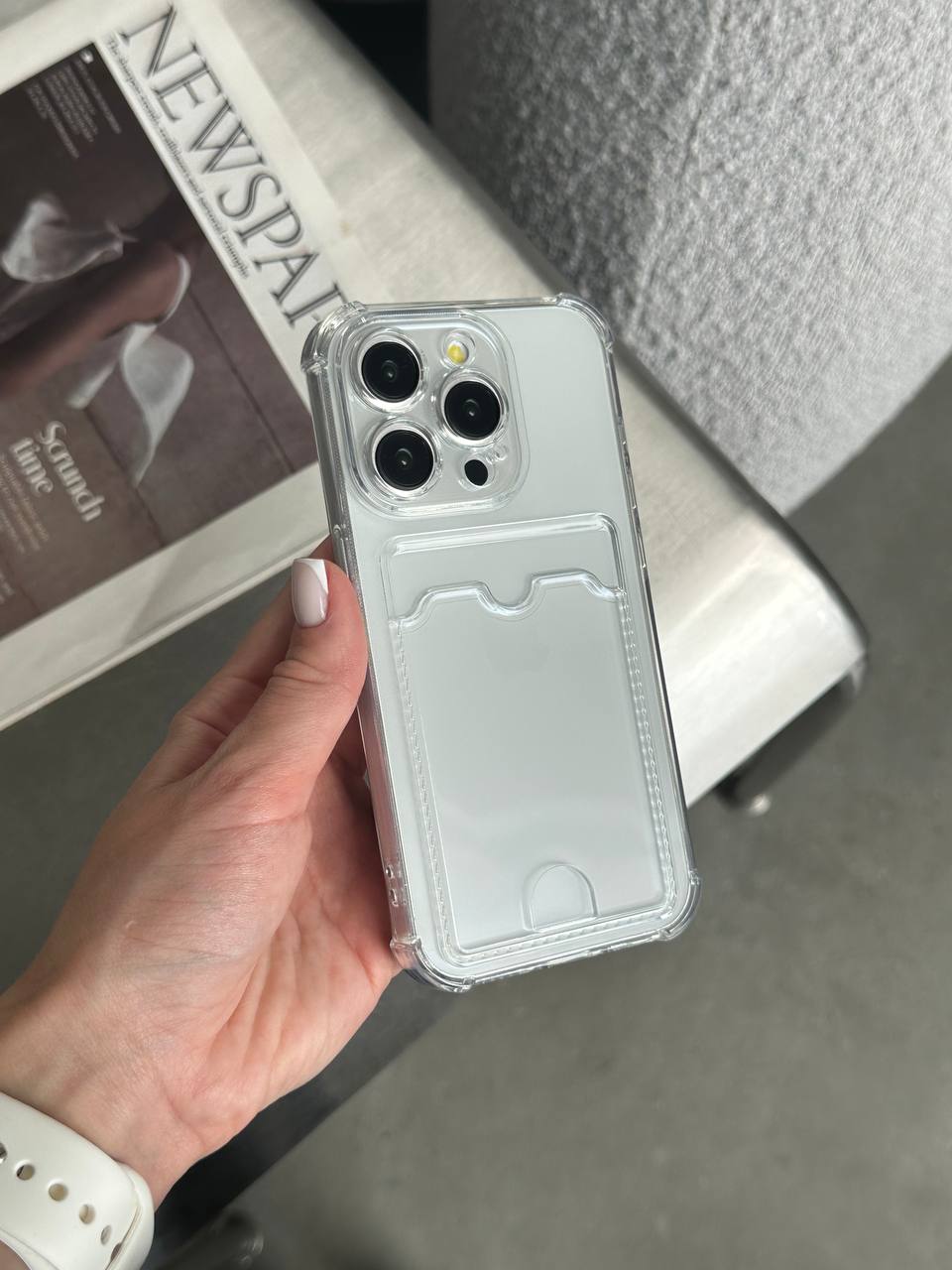 Чохол прозорий Pocket Case з кишенькою на iPhone 15 Pro Max