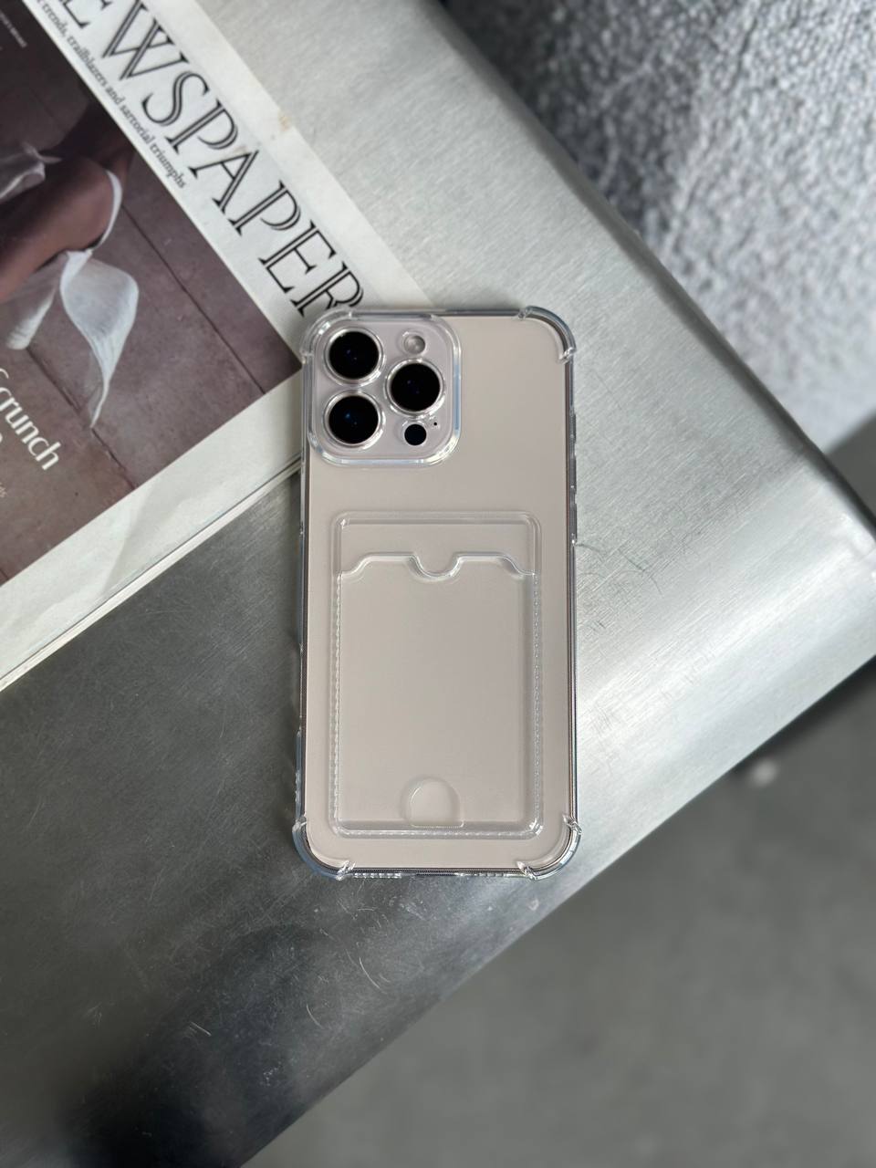 Чохол прозорий Pocket Case з кишенькою на iPhone 16 Pro Max