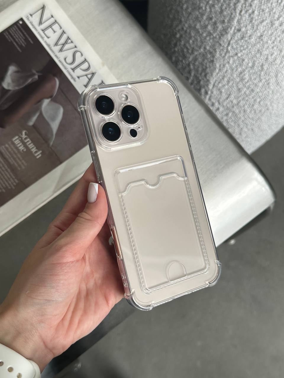 Чохол прозорий Pocket Case з кишенькою на iPhone 16 Pro Max