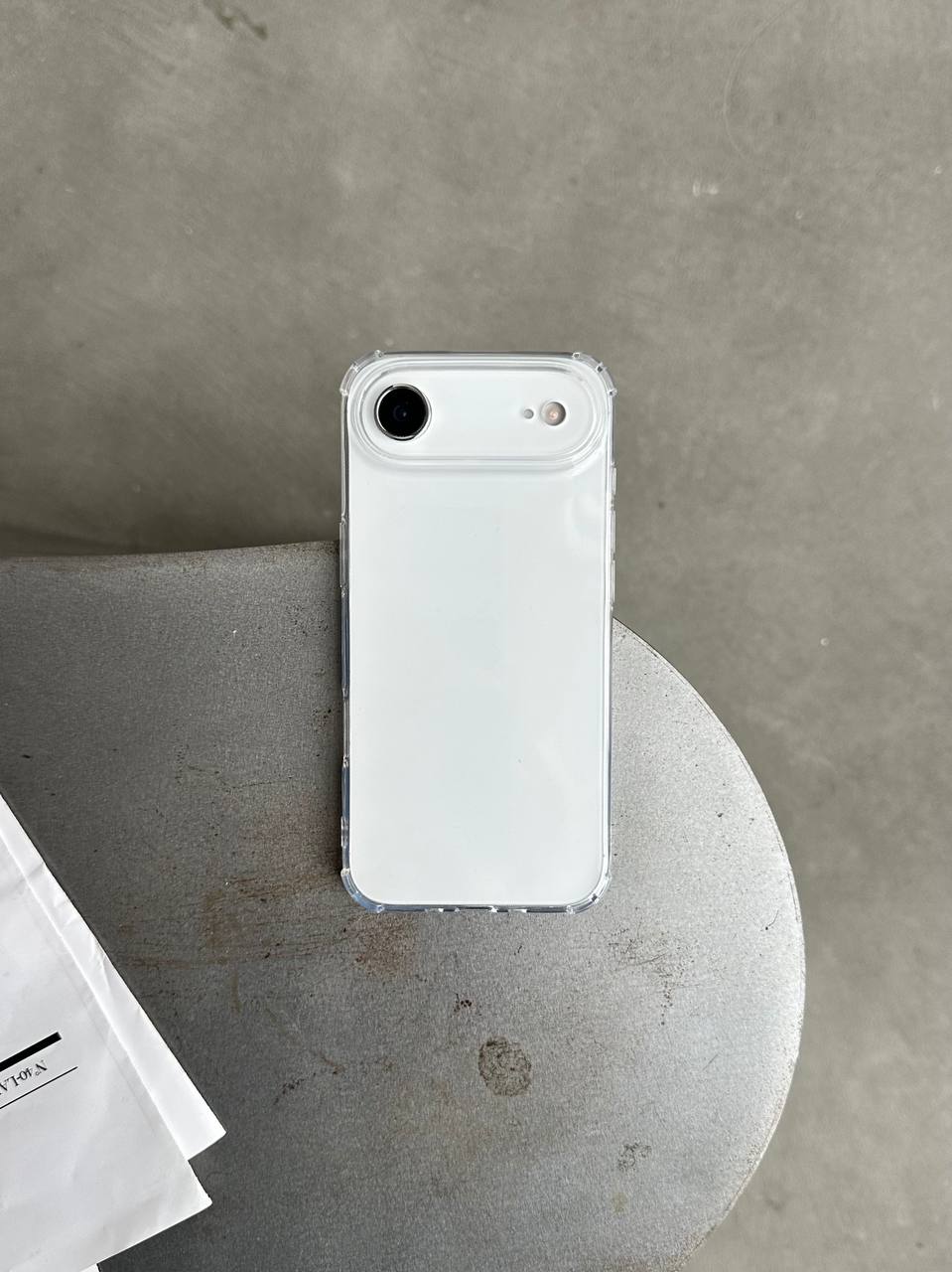 Чехол прозрачный силиконовый с усиленными углами открытая камера для iPhone 17 Air