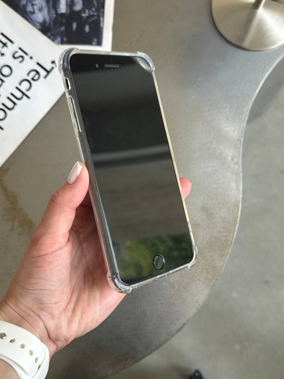 Чохол прозорий силіконовий з посиленими кутами відкрита камера на iPhone 7+ / 8+
