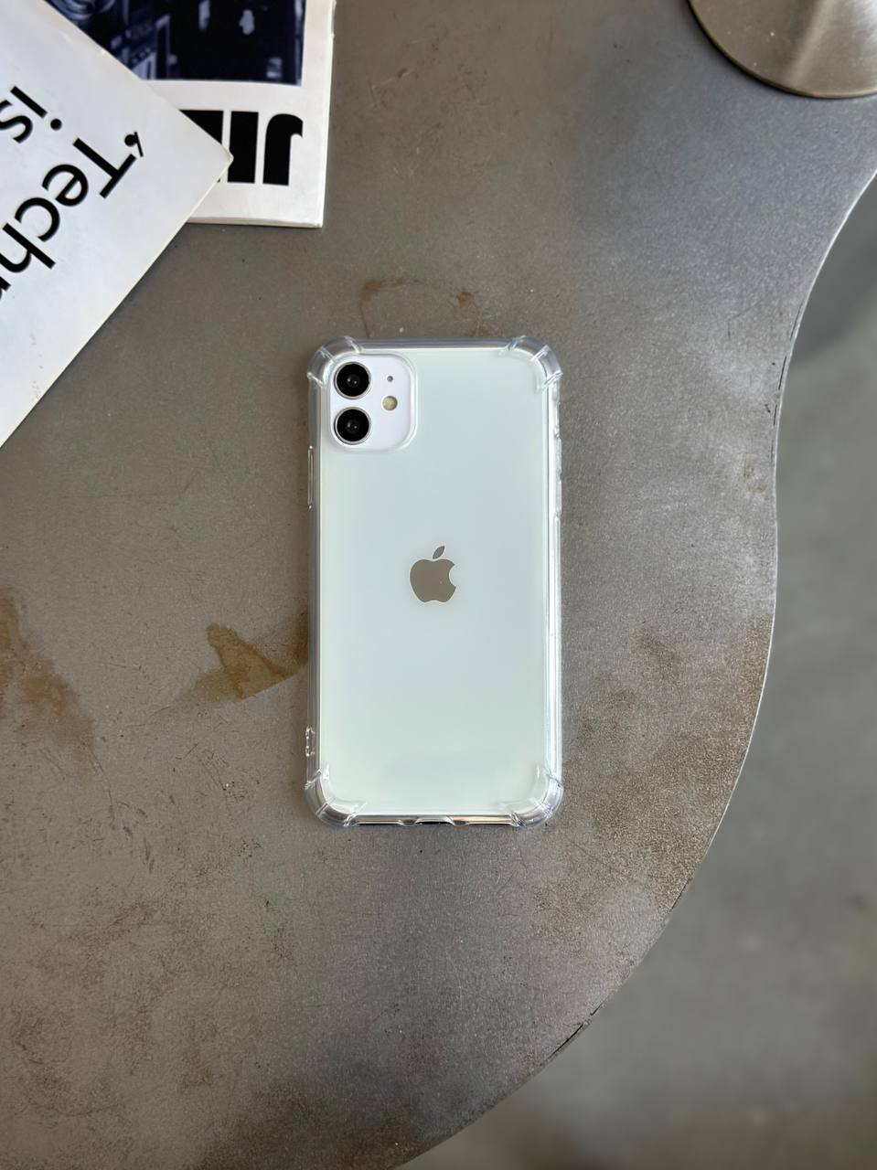Чехол прозрачный силиконовый с усиленными углами открытая камера iPhone 11
