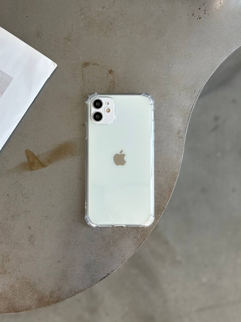 Чехол прозрачный силиконовый с усиленными углами закрытая камера на iPhone 12