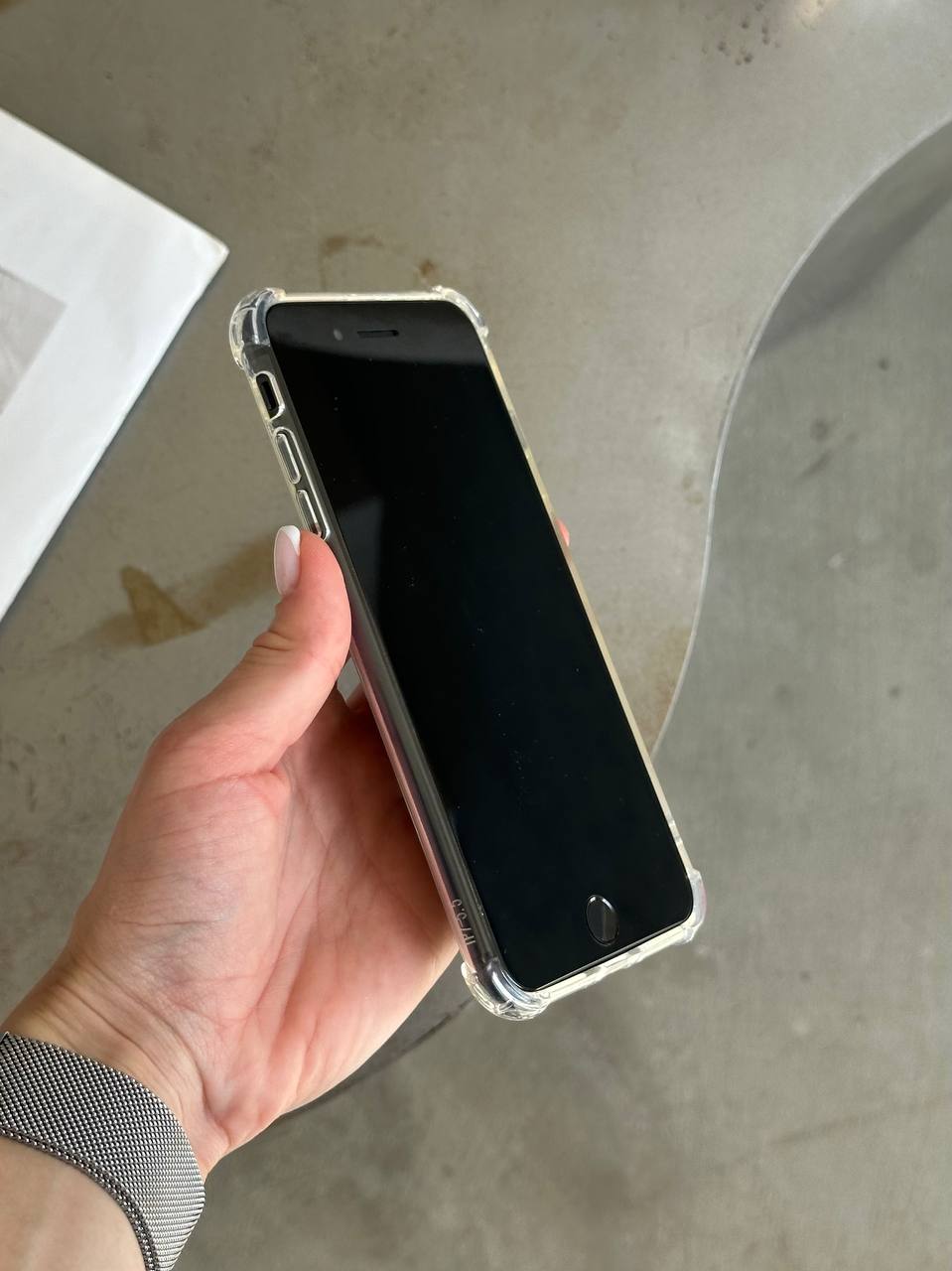 Чехол прозрачный силиконовый с усиленными углами закрытая камера на iPhone 7+ / 8+