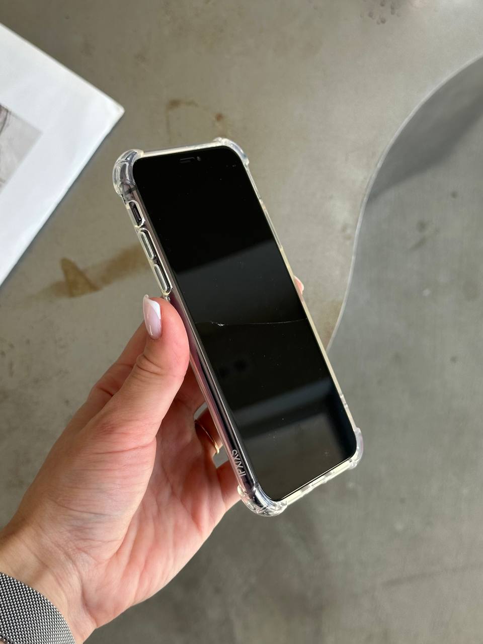 Чехол прозрачный силиконовый с усиленными углами закрытая камера для iPhone X/XS