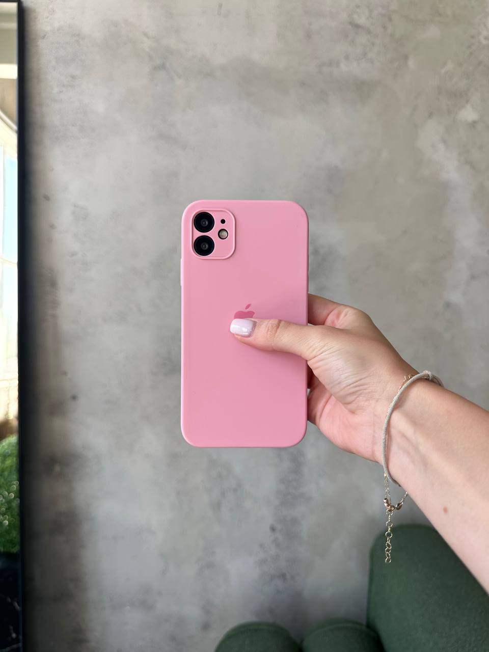 Чохол Silicone case із закритою камерою на iPhone 12 Mini Baby Pink #06